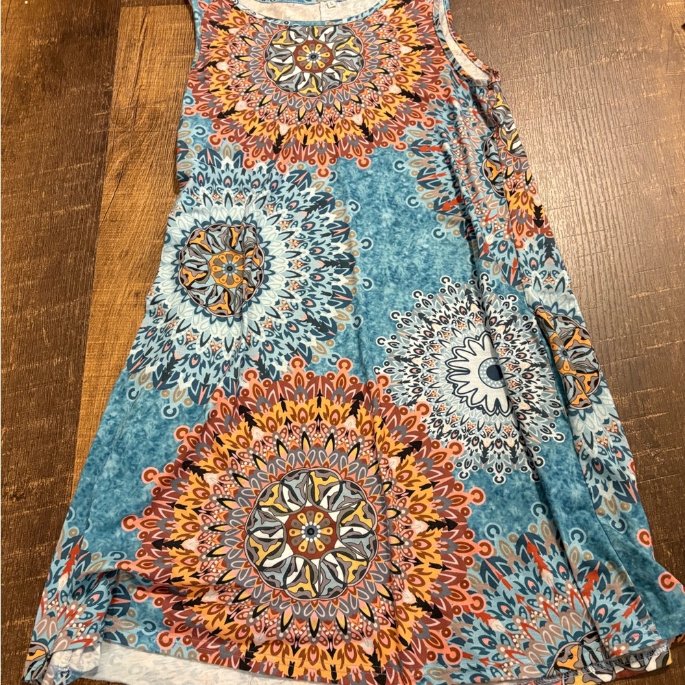Colorful Mandala Sleeveless Dress